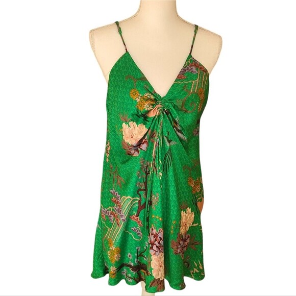NEW zara blogger favorite green satin effect slip dress size XL (hard to find!) - Picture 6 of 11